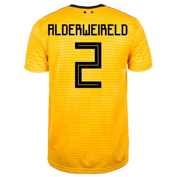 Camiseta Bélgica 2ª Alderweireld 2018 Amarillo